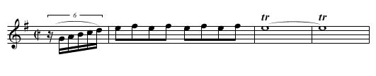 Ancient War Cry - staff notation