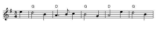 and A's Waltz, A  - staff notation