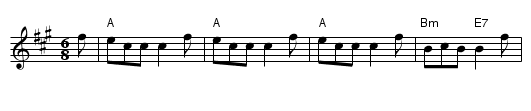 and D, A  - staff notation