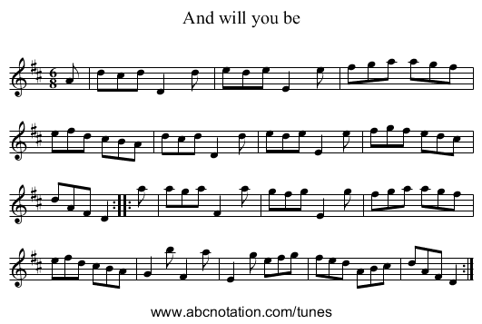 And will you be - staff notation