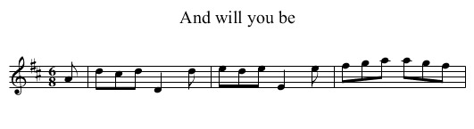 And will you be - staff notation