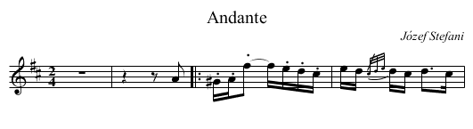 Andante - staff notation