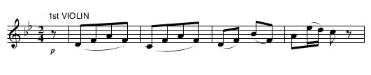 ANDANTE - staff notation