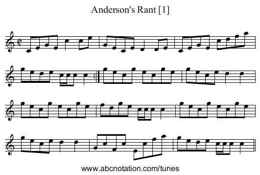 Anderson's Rant [1] - staff notation