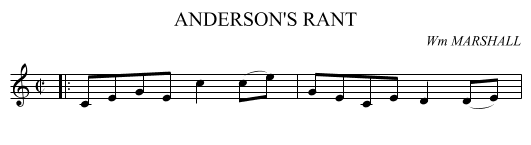 ANDERSON'S RANT - staff notation