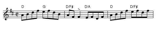 Anderson's Reel - staff notation