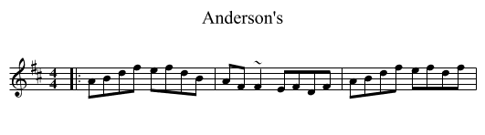 Anderson's - staff notation