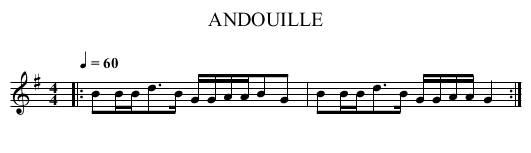 ANDOUILLE - staff notation