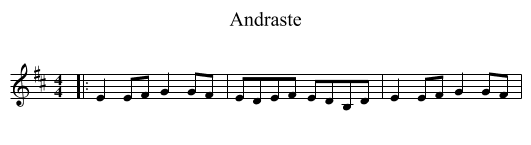 Andraste - staff notation