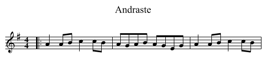 Andraste - staff notation