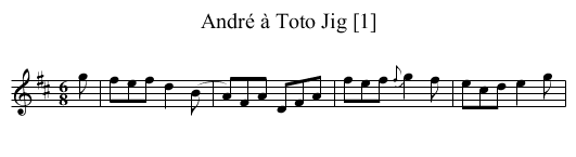 André à Toto Jig [1] - staff notation