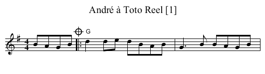 André à Toto Reel [1] - staff notation
