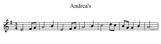 Andrea's - staff notation