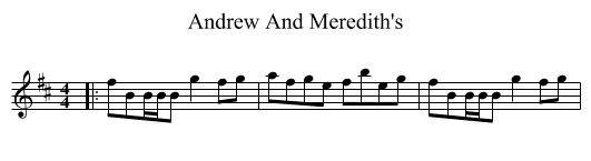 Andrew And Meredith's - staff notation