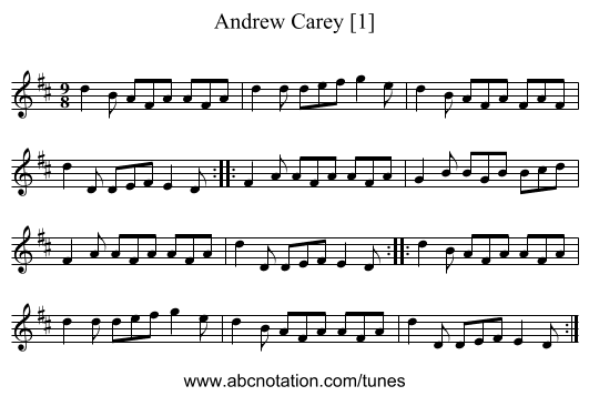 Andrew Carey [1] - staff notation
