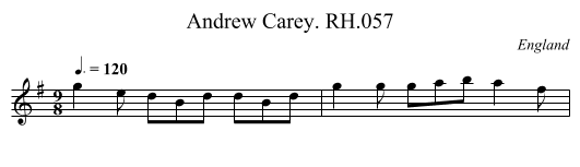 Andrew Carey. RH.057 - staff notation