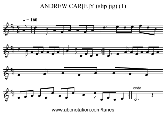 ANDREW CAR[E]Y (slip jig) (1) - staff notation