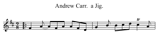 Andrew Carr.  a Jig. - staff notation