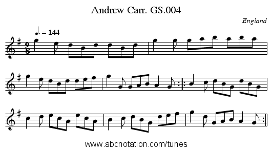 Andrew Carr. GS.004 - staff notation