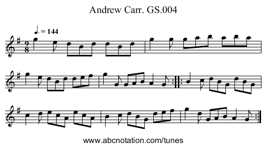 Andrew Carr. GS.004 - staff notation