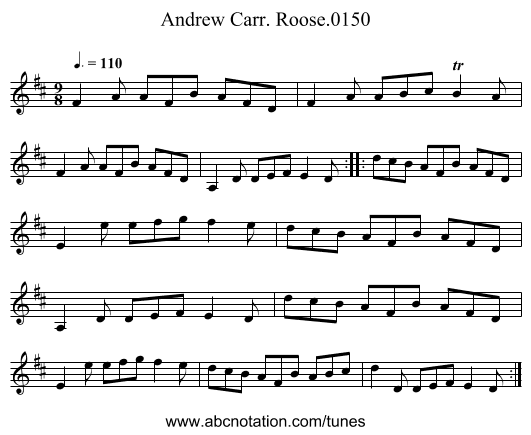 Andrew Carr. Roose.0150 - staff notation