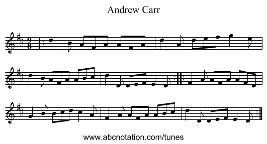 Andrew Carr - staff notation