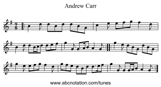 Andrew Carr - staff notation