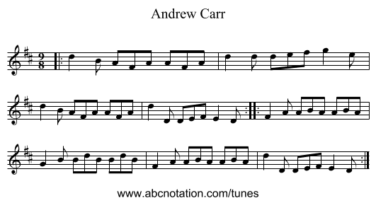 Andrew Carr - staff notation