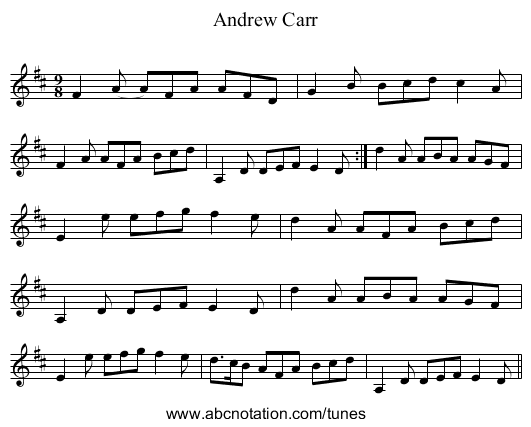 Andrew Carr - staff notation