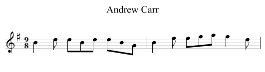 Andrew Carr - staff notation