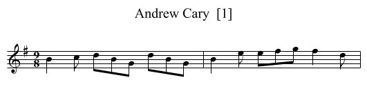 Andrew Cary  [1] - staff notation