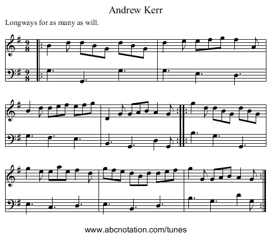 Andrew Kerr - staff notation