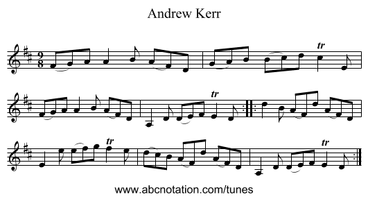 Andrew Kerr - staff notation