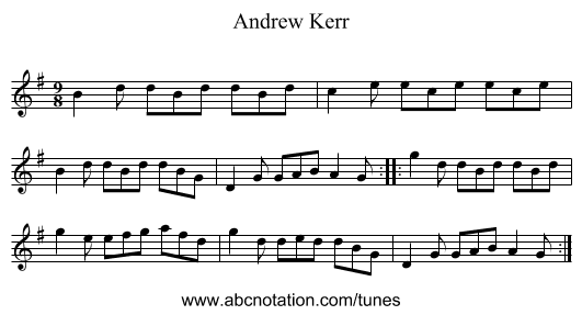 Andrew Kerr - staff notation