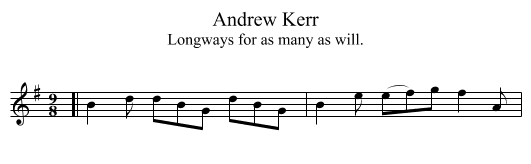 Andrew Kerr - staff notation