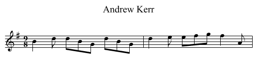 Andrew Kerr - staff notation