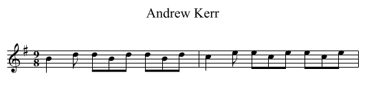 Andrew Kerr - staff notation