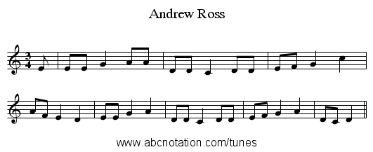 Andrew Ross - staff notation