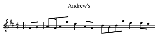 Andrew's - staff notation