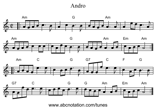 Andro - staff notation