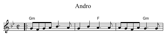 Andro - staff notation