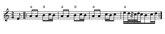 Andromadere - staff notation