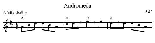 Andromeda - staff notation
