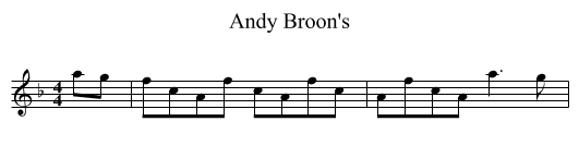 Andy Broon's - staff notation