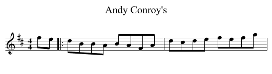 Andy Conroy's - staff notation
