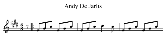 Andy De Jarlis - staff notation