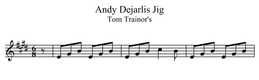 Andy Dejarlis Jig - staff notation