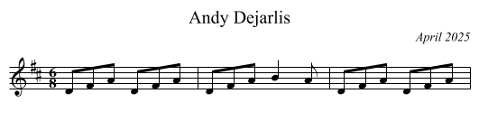 Andy Dejarlis - staff notation