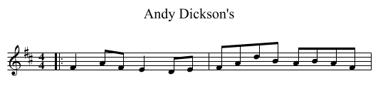 Andy Dickson's - staff notation