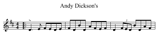 Andy Dickson's - staff notation